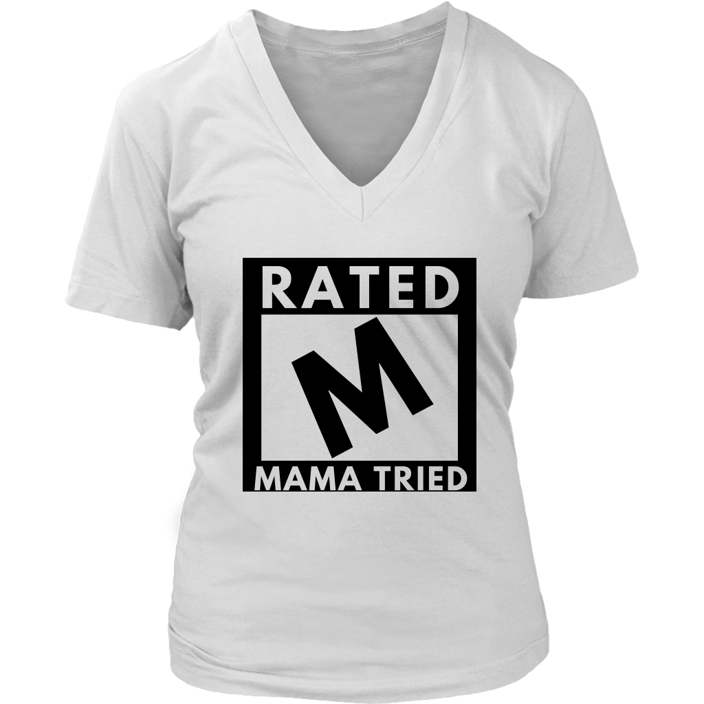 Rated Mom V-Neck 1 - Shop Sassy Chick