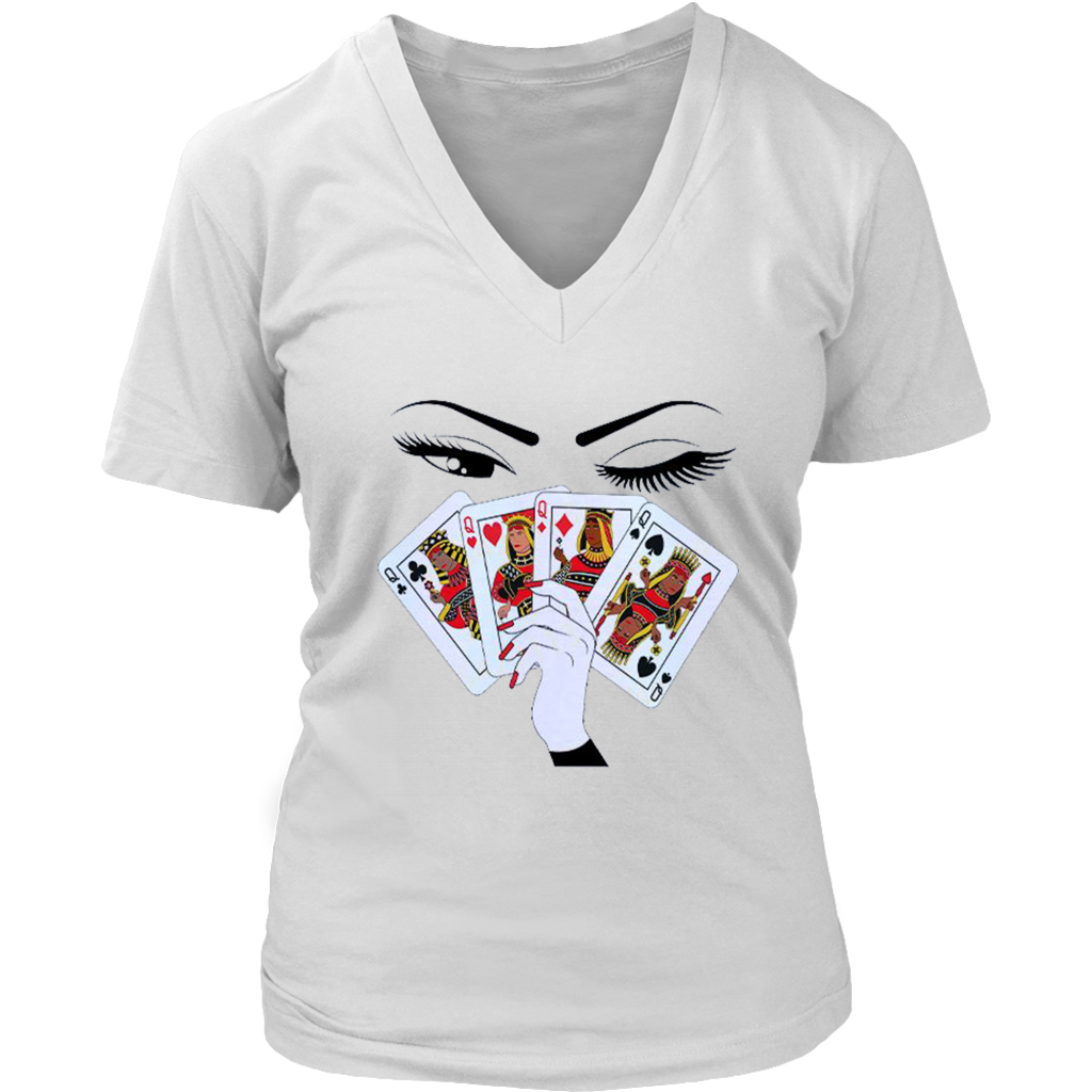 Card Girl V-Neck - Shop Sassy Chick