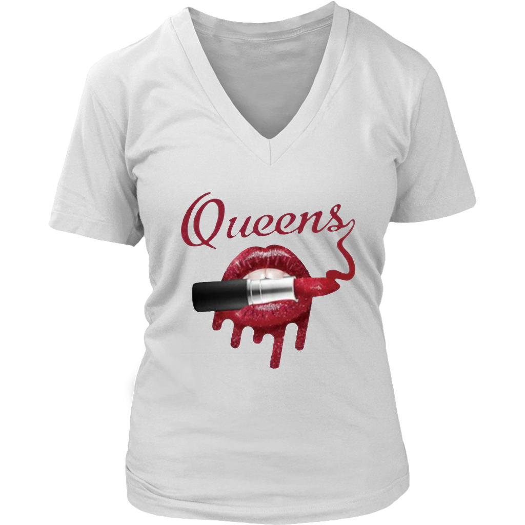 Queens Lipstick V-Neck - Shop Sassy Chick