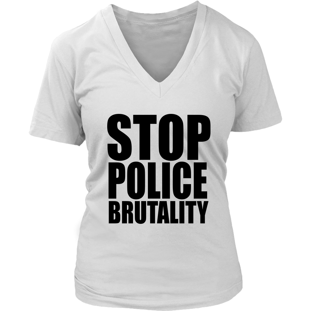 Stop Police Brutality V-Neck - Shop Sassy Chick