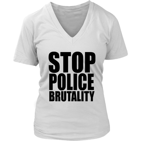 Stop Police Brutality V-Neck - Shop Sassy Chick