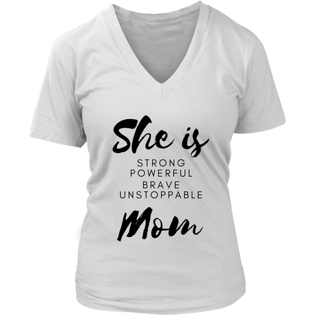She Is Mom V-Neck - Shop Sassy Chick