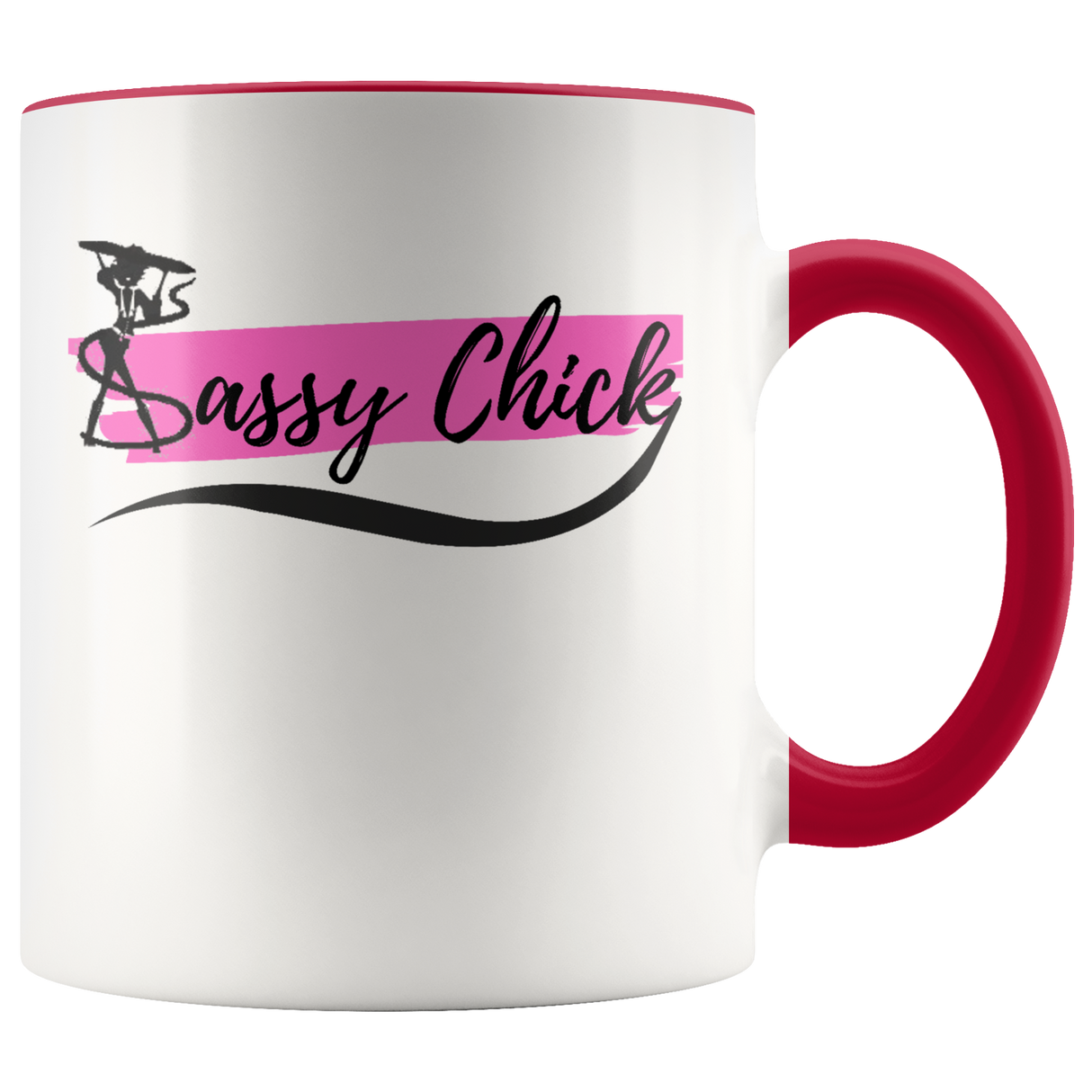 Ceramic White Sassy Chick Mug - Red | Shop Sassy Chick