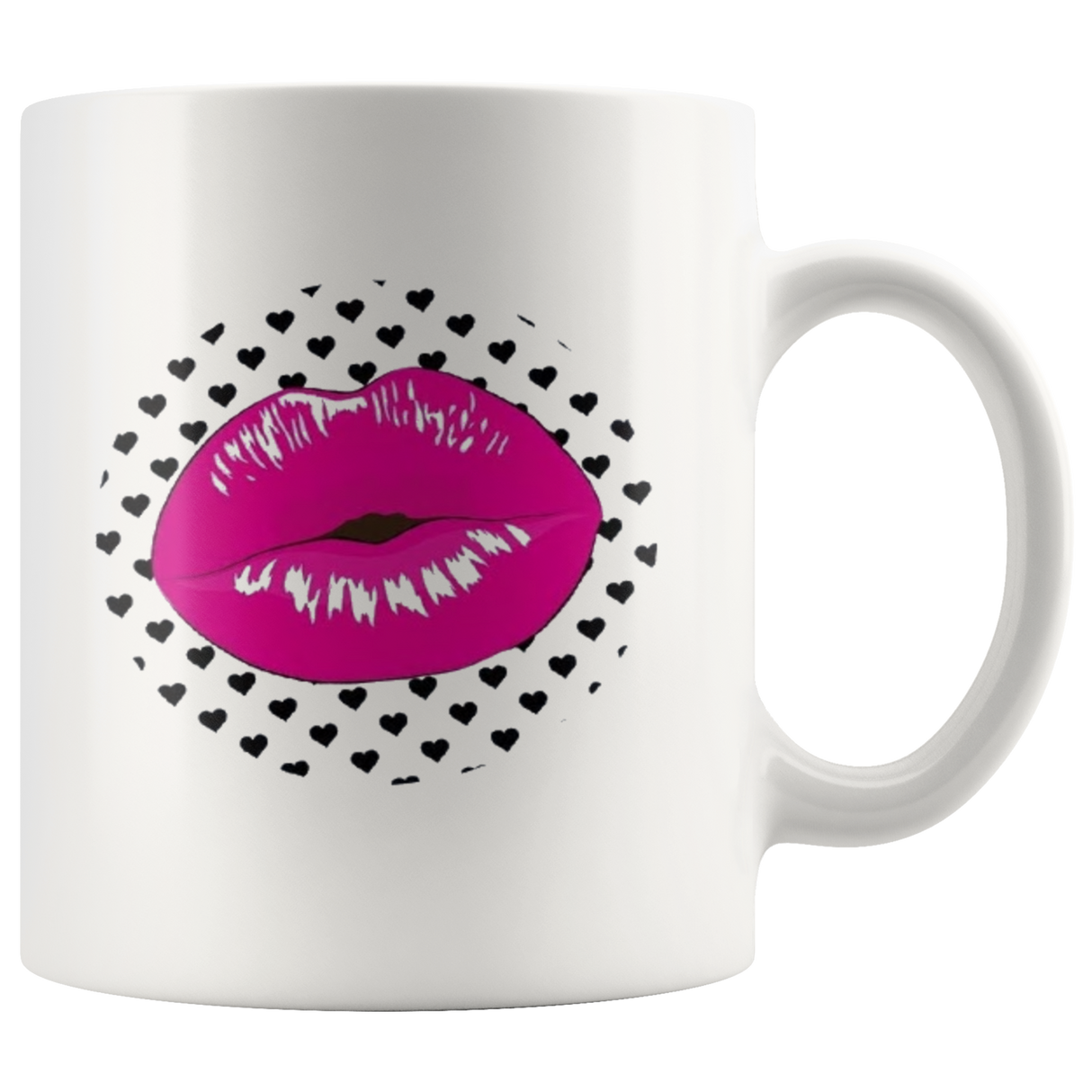 Pink Lip Polka Coffee Mug - Shop Sassy Chick