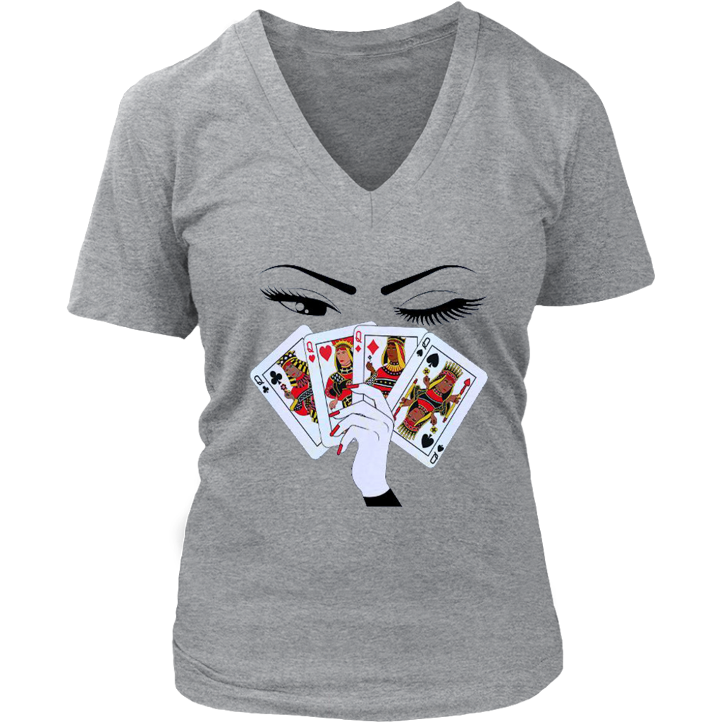 Card Girl V-Neck - Shop Sassy Chick