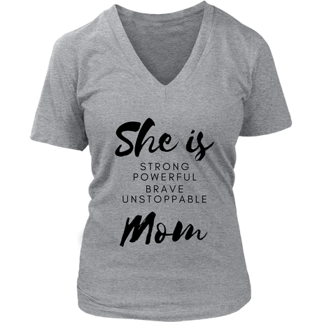 She Is Mom V-Neck - Shop Sassy Chick