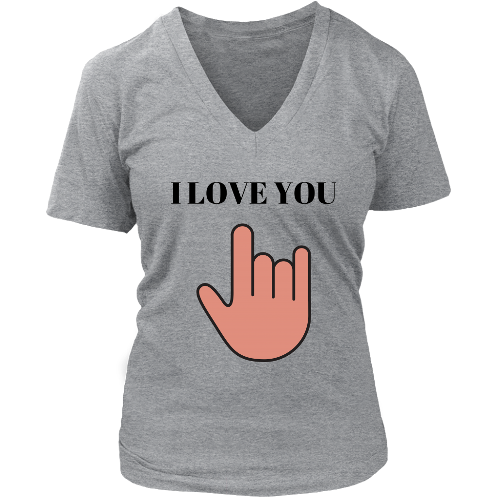 I LOVE YOU ASL V-Neck - Shop Sassy Chick