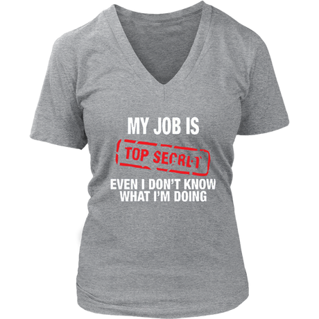 Top Secret V-Neck - Shop Sassy Chick
