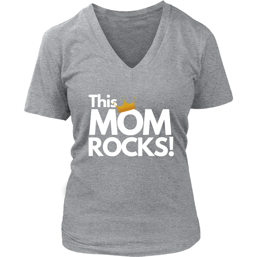 This Mom Rocks V-Neck - Shop Sassy Chick