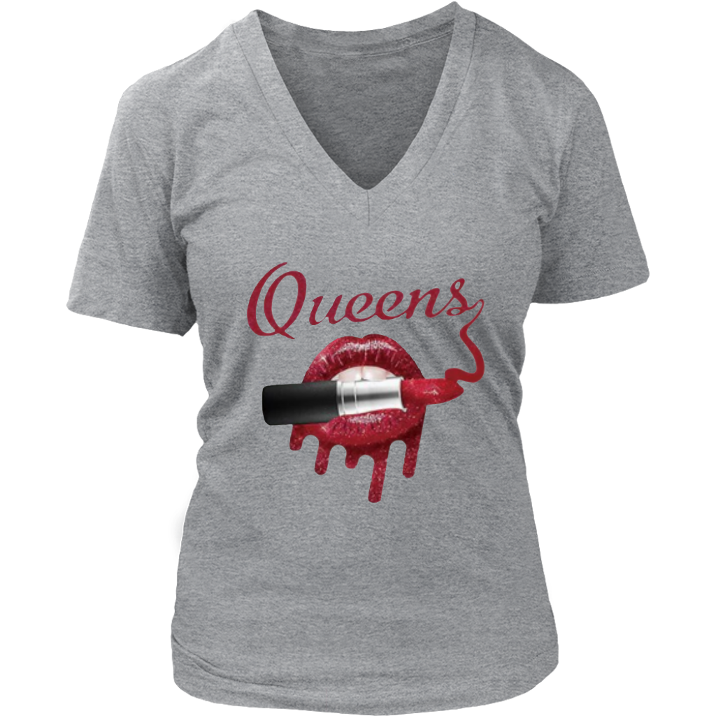 Queens Lipstick V-Neck - Shop Sassy Chick