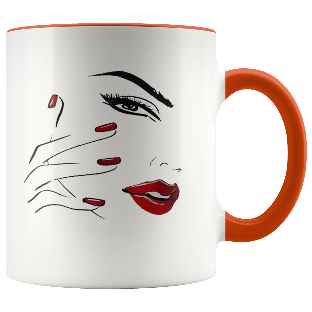 Red Nail Lips Mugs - Shop Sassy Chick