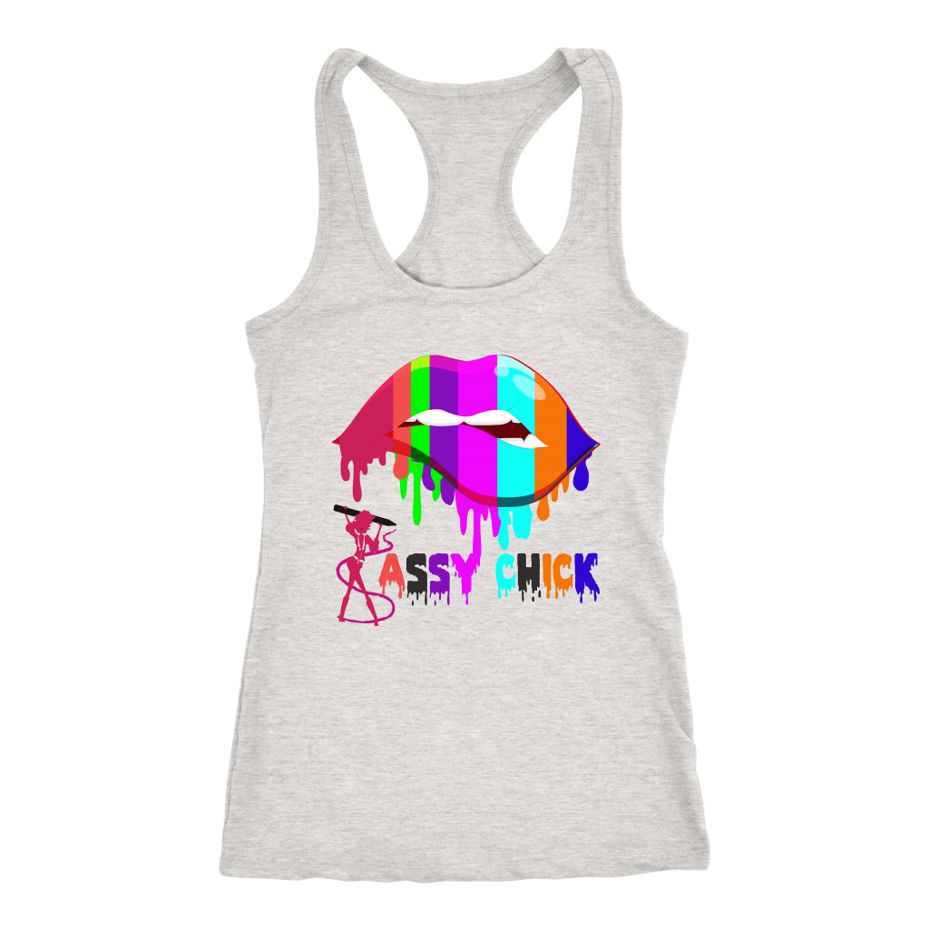 Sassy Drip Racerback Tank Top - Grey | Shop Sassy Chick