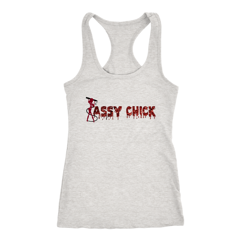 Sassy Red Racerback Tank Top - Grey | Shop Sassy Chick