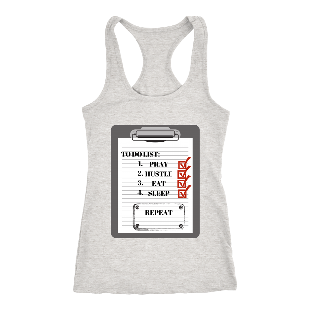 To Do List Racerback Tank Top - Grey | Shop Sassy Chick