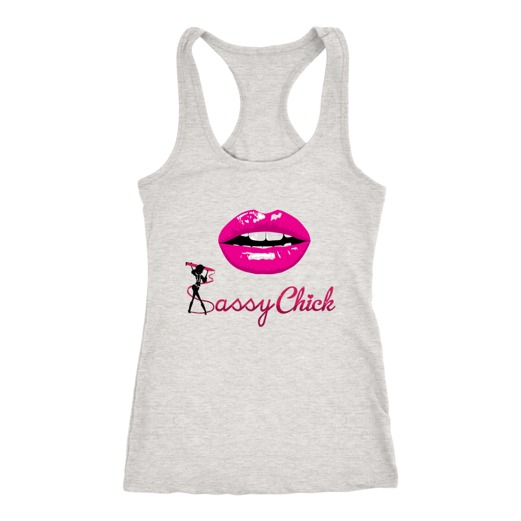 Lips Racerback Tank Top - Grey | Shop Sassy Chick