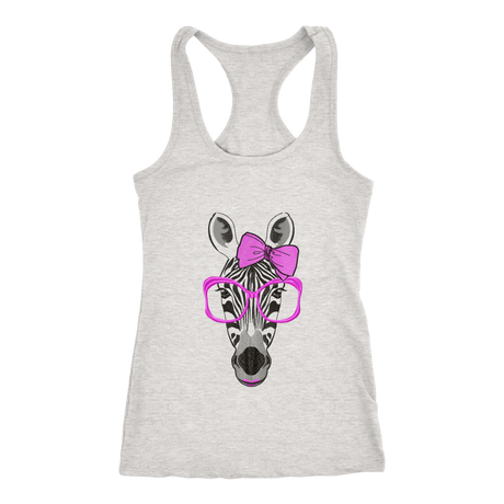 Zebra Racerback Tank Top- Grey | Shop Sassy Chick