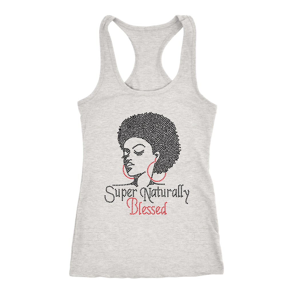 Super Natural Racerback Tank Top -Grey | Shop Sassy Chick