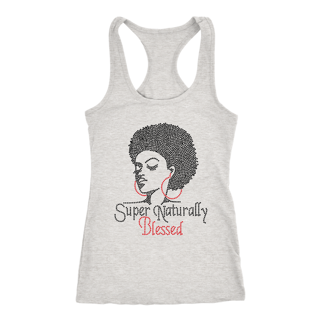 Super Natural Racerback Tank Top -Grey | Shop Sassy Chick