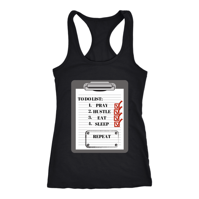 To Do List Racerback Tank Top - Black | Shop Sassy Chick