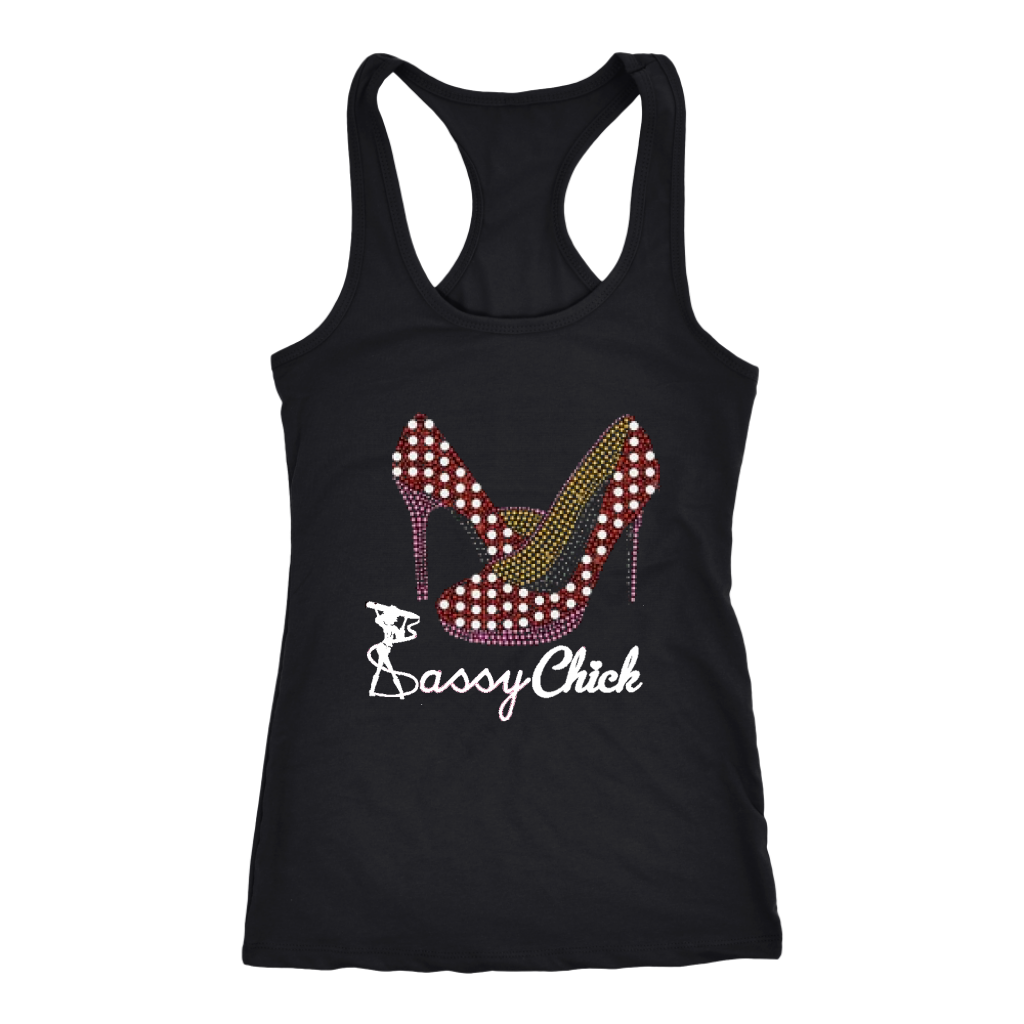 Red & White Pump Racerback Tank Top - Black | Shop Sassy Chick