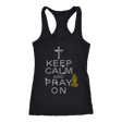 Keep Calm Racerback Tank Top - Black | Shop Sassy Chick