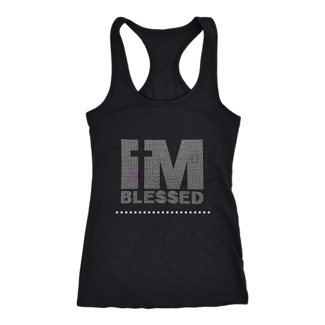 I Am Blessed Racerback Tank Top - Black | Shop Sassy Chick