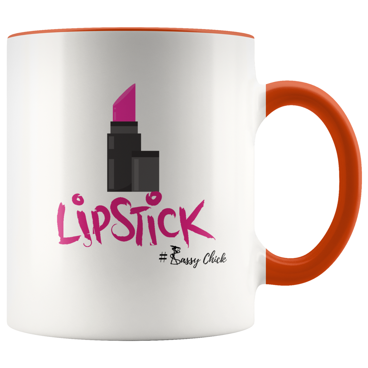 Mug Lipstick Ceramic Accent Mug - Orange | Shop Sassy Chick