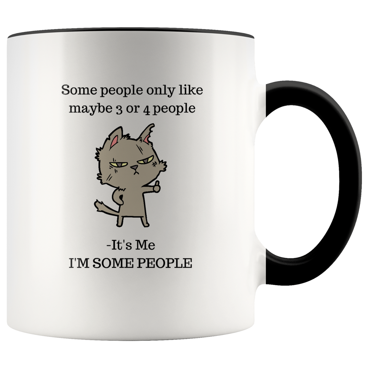 Mug Some People Ceramic Accent Mug - Black | Shop Sassy Chick