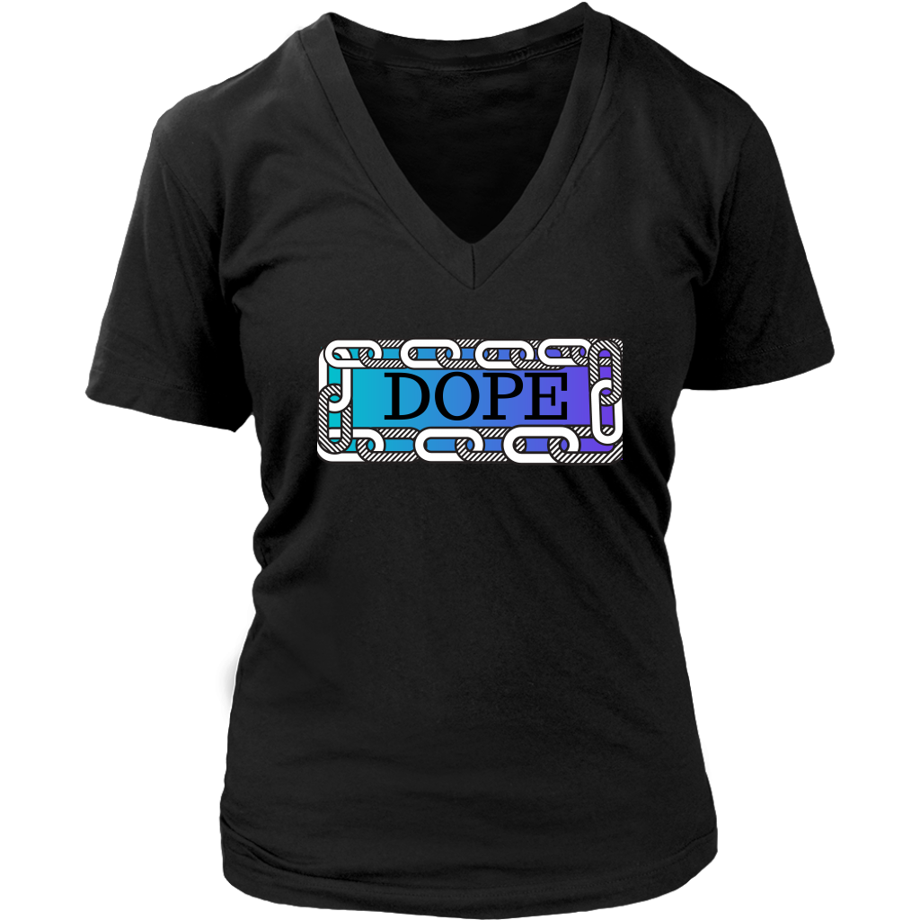 Dope Women's V- Neck Tee - Black | Shop Sassy Chick
