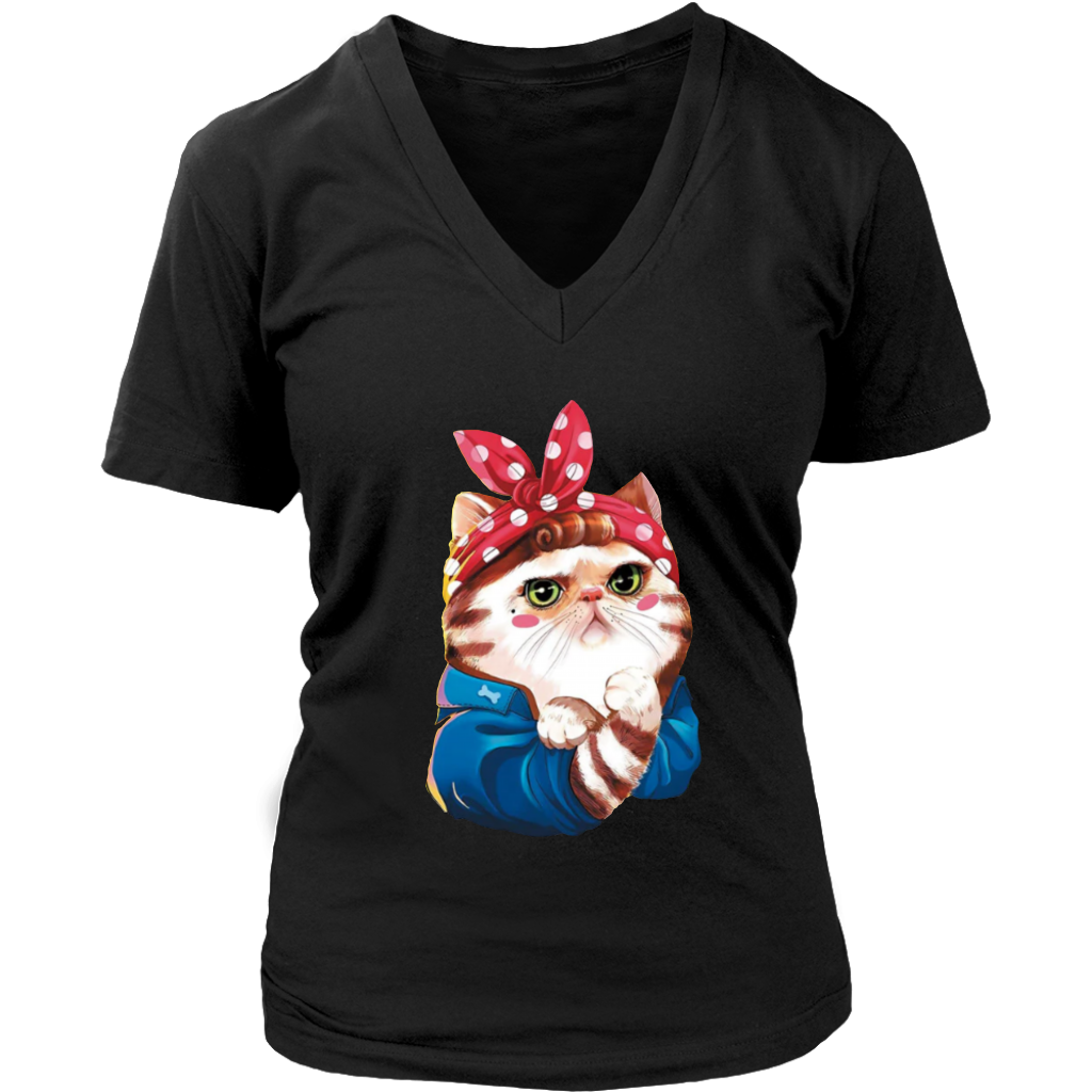 Cat V-Neck - Shop Sassy Chick