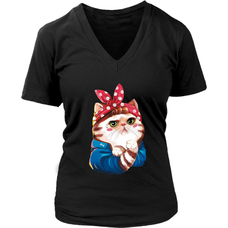 Cat V-Neck - Shop Sassy Chick