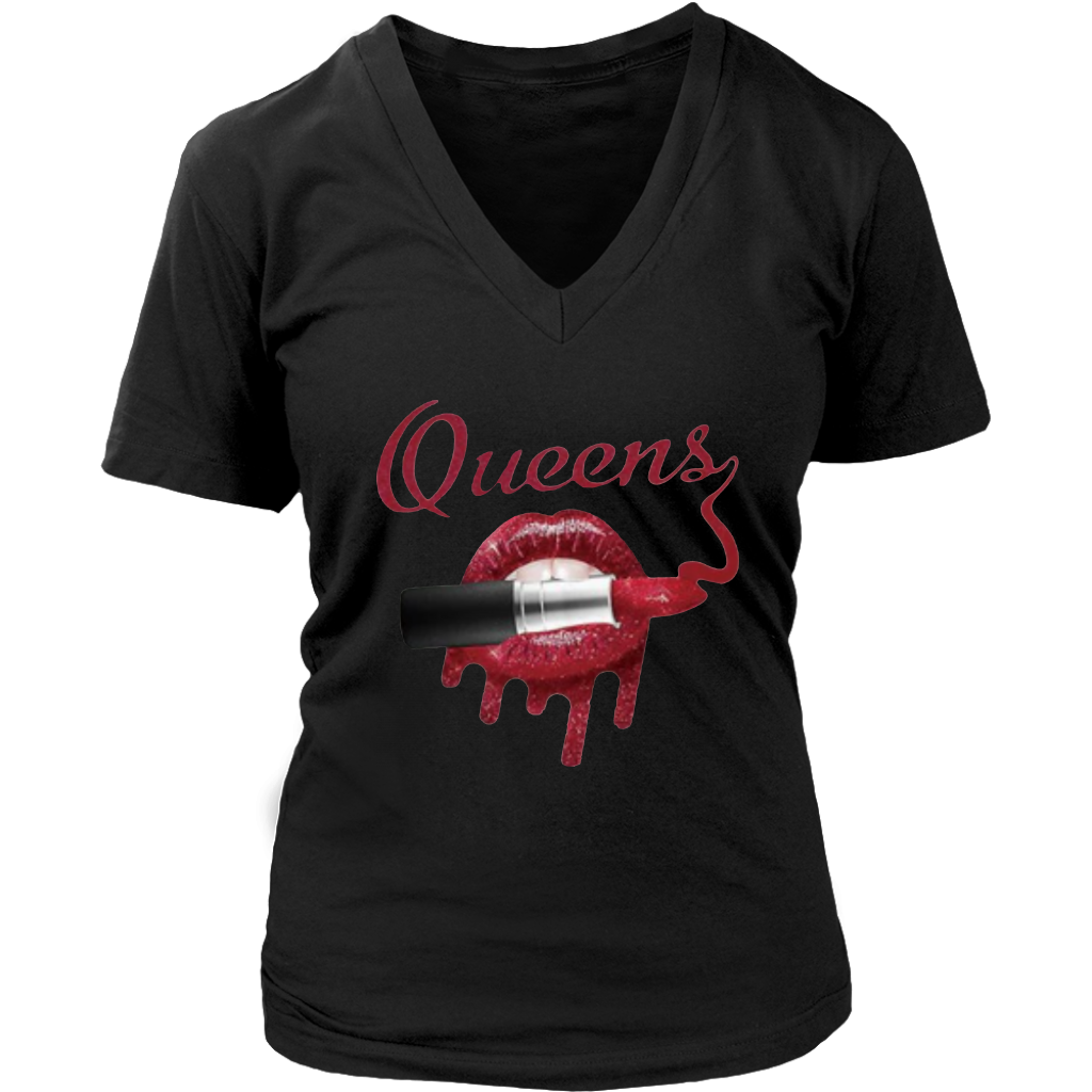 Queens Lipstick V-Neck - Shop Sassy Chick
