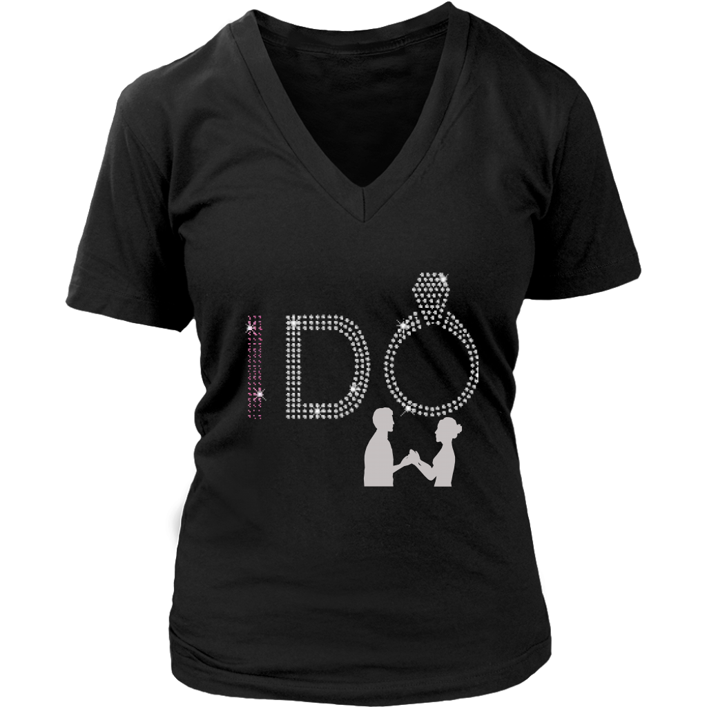 I Do Customer Women's V-Neck Tee - Black | Shop Sassy Chick