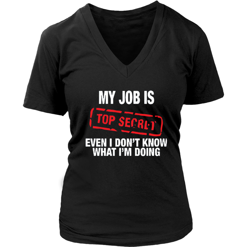 Top Secret V-Neck - Shop Sassy Chick