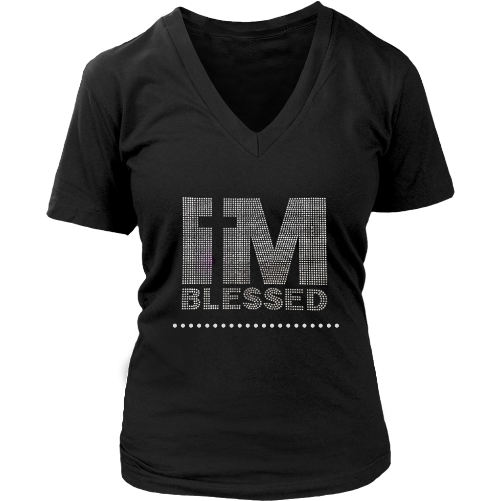 I'M BLESSED V-Neck - Shop Sassy Chick