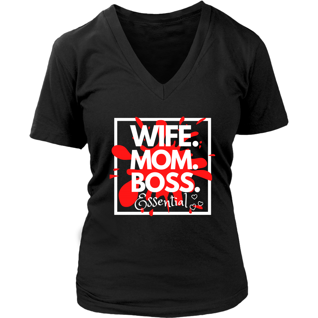 Wife. Mom. Boss V-neck - Shop Sassy Chick