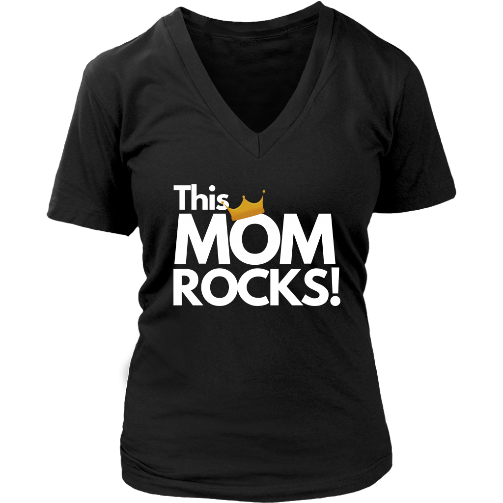 This Mom Rocks V-Neck - Shop Sassy Chick