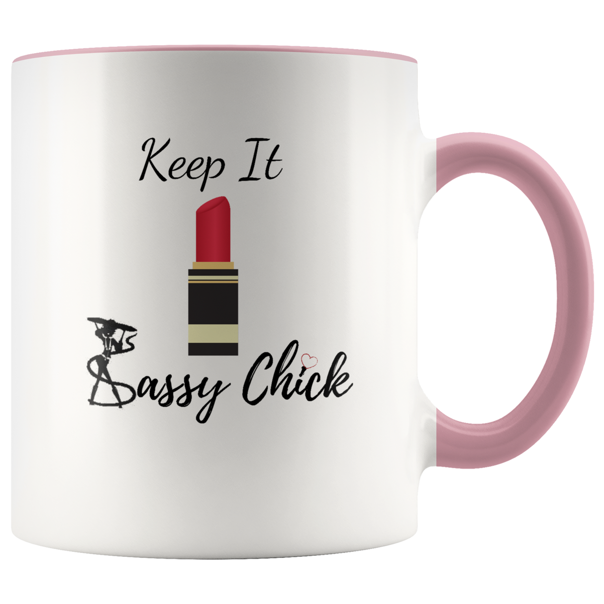 Mug Red Lipstick Ceramic Accent Mug - Pink | Shop Sassy Chick