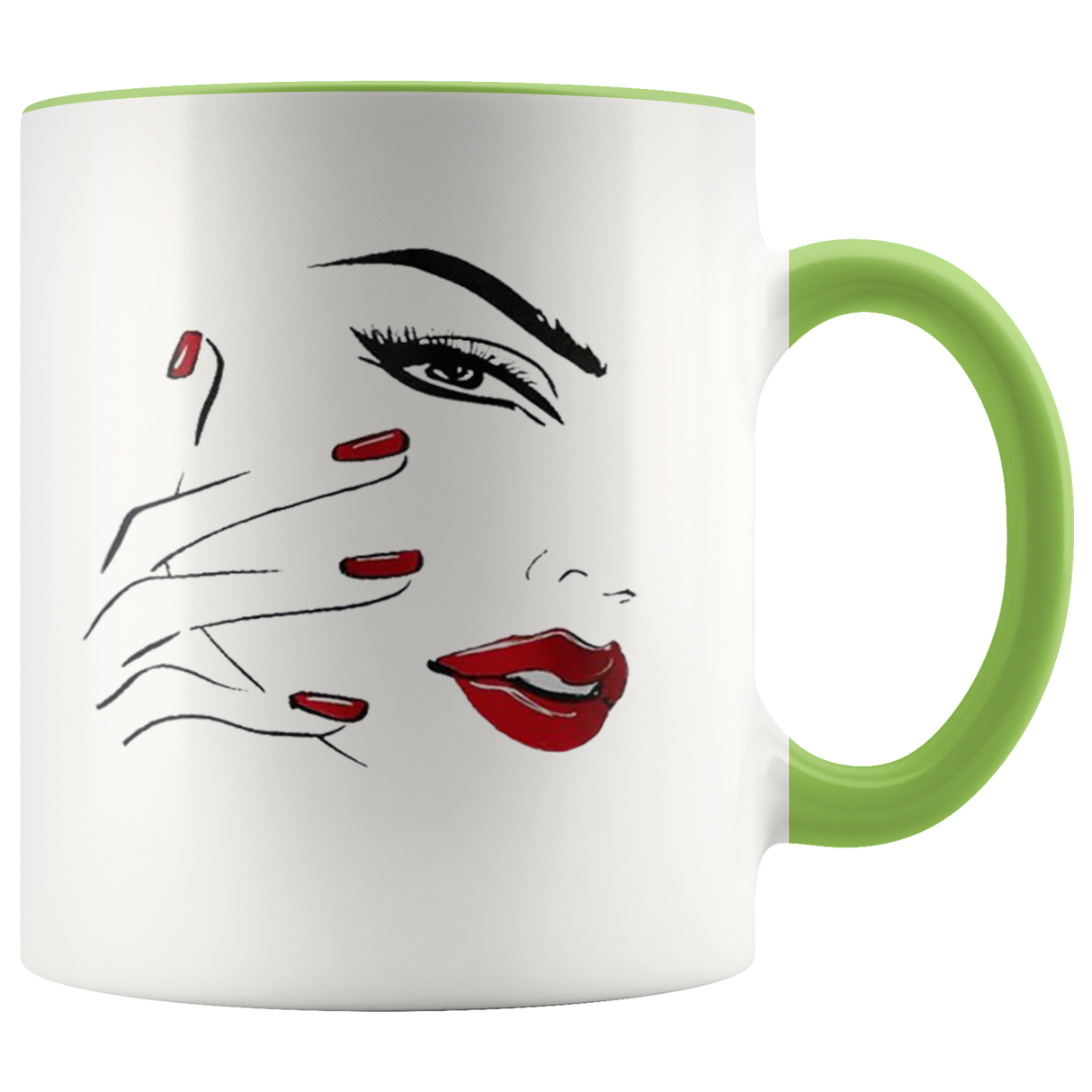 Red Nail Lips Mugs - Shop Sassy Chick