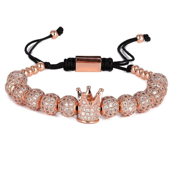 Micro Pave Bead Charm Bracelet