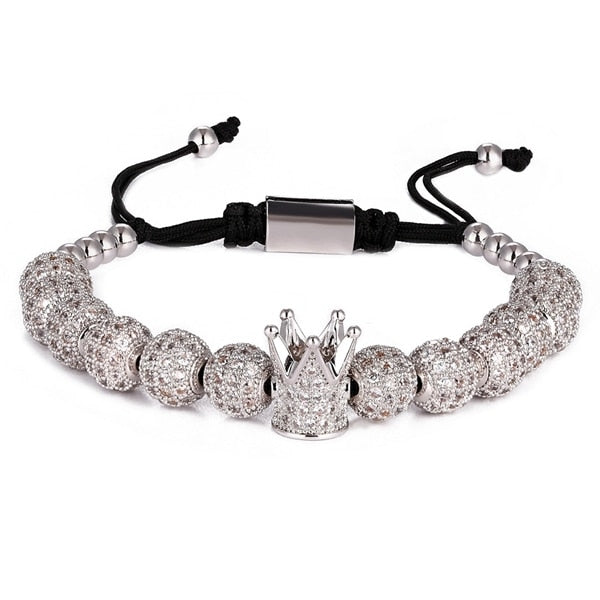 Micro Pave Bead Charm Bracelet