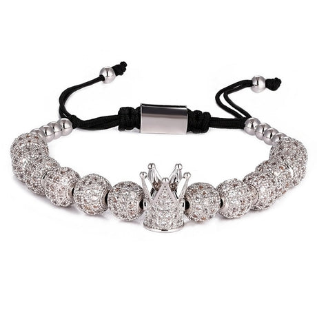 Micro Pave Bead Charm Bracelet