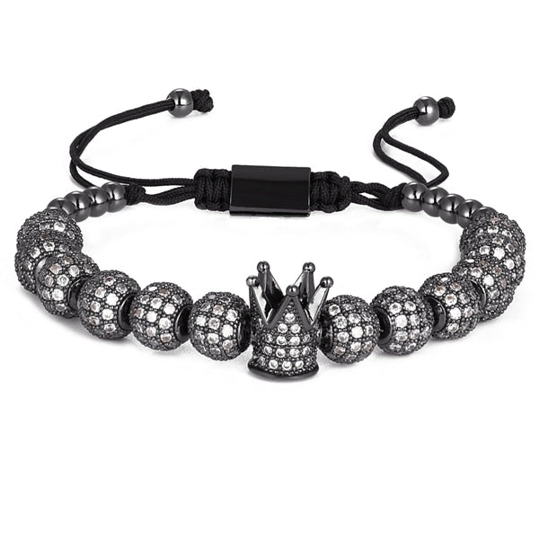 Micro Pave Bead Charm Bracelet