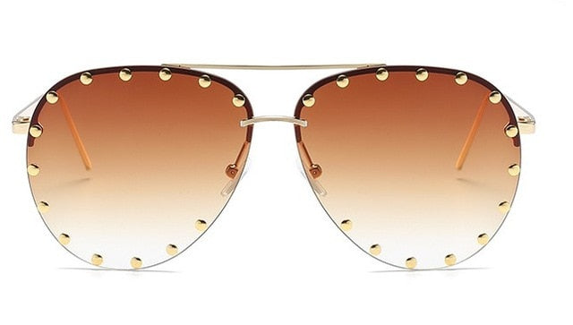 Metal Rivet Pilot Sunglasses - Shop Sassy Chick