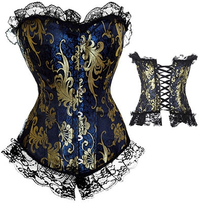 Women Burlesque Over bust Corset Bustier Top