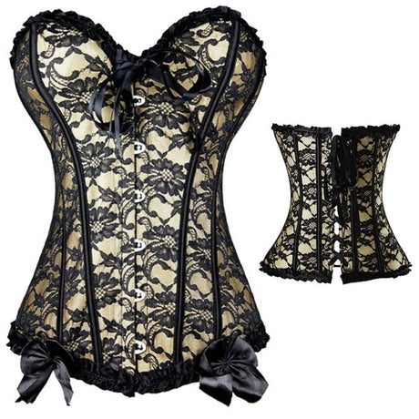 Women Burlesque Over bust Corset Bustier Top