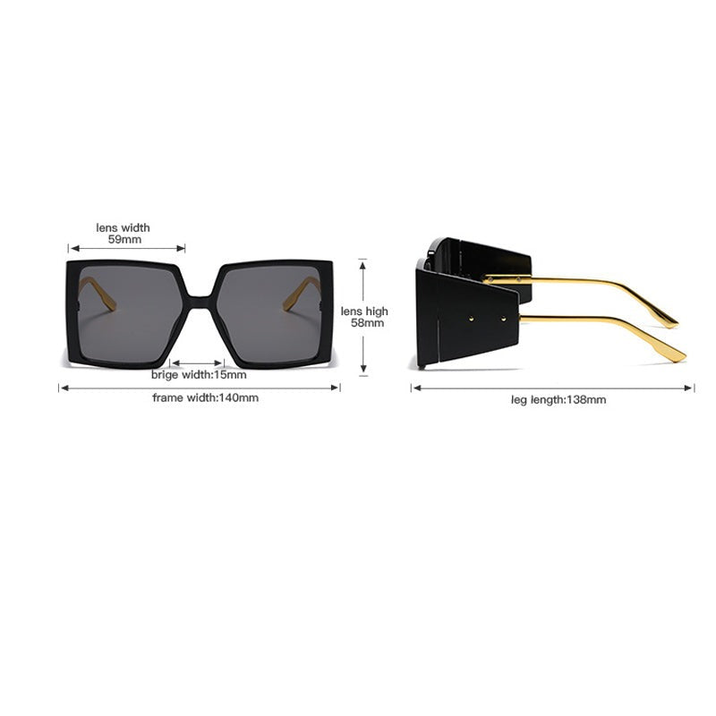 Vintage Punk Square Sunglasses