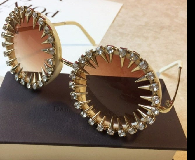 Metal Diamond Sun Glasses
