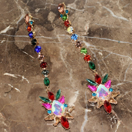 Crystal Long Chain Dangle Earrings