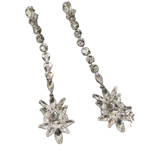 Crystal Long Chain Dangle Earrings